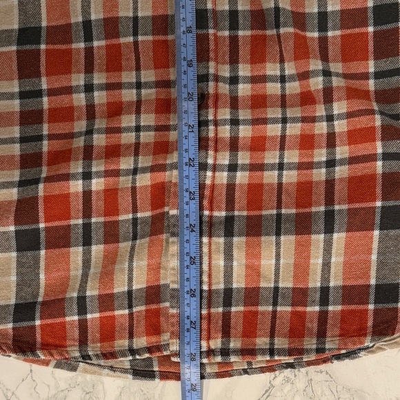 Eddie Bauer Orange 100% Cotton Long Sleeve Flannel Button Down | Size L - Picture 8 of 8